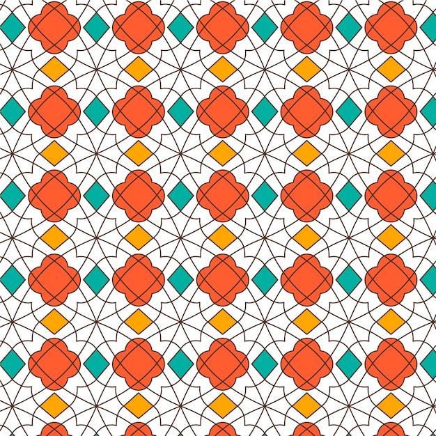 Flat design creative arabesque pattern