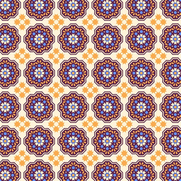 Flat design creative arabesque pattern