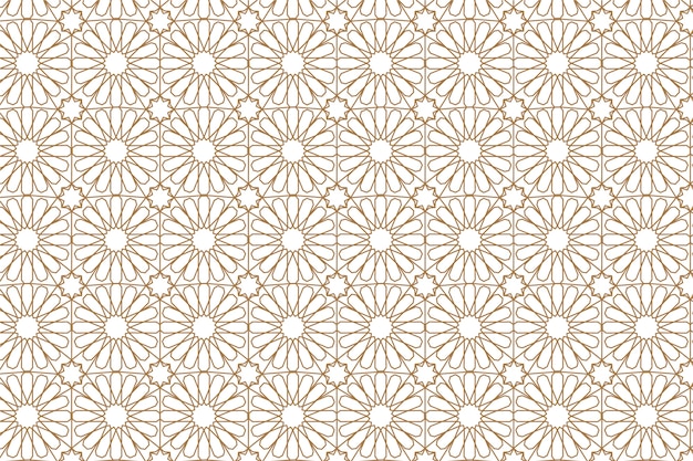 Flat design creative arabesque pattern