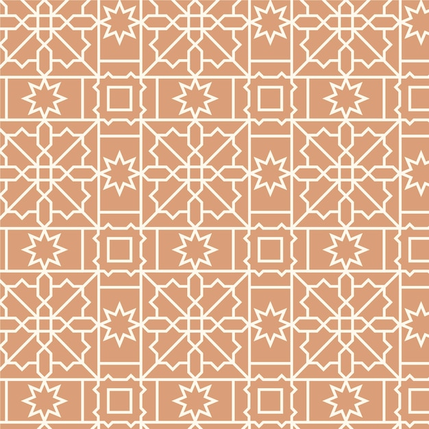 Flat design creative arabesque pattern