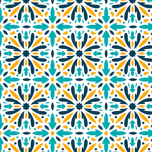 Flat design creative arabesque pattern