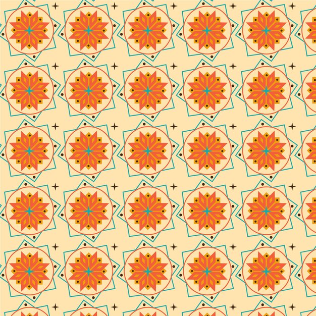 Flat design creative arabesque pattern