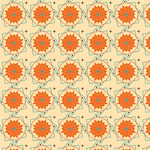 Flat design creative arabesque pattern