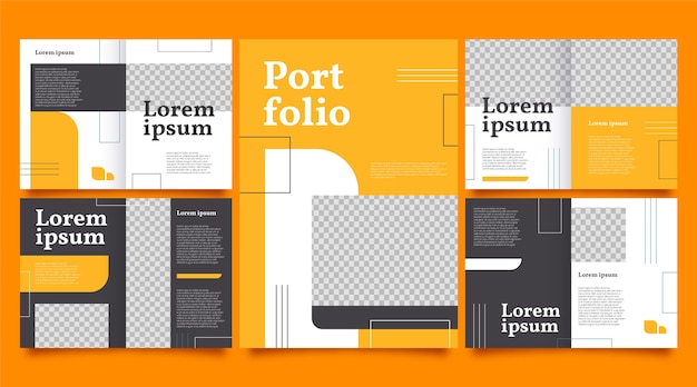 Free Vector flat design creative portfolio templates