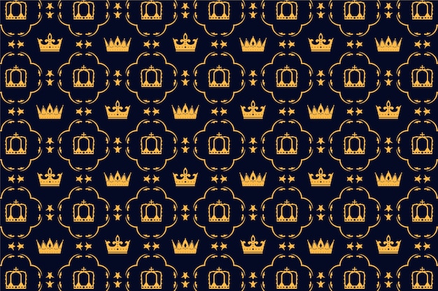 Free Vector flat design crown background