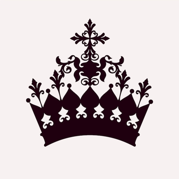 Free Vector flat design crown silhouette