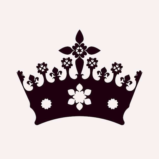 Free Vector flat design crown silhouette