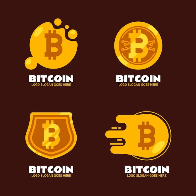 Free Vector flat design crypto logo collection