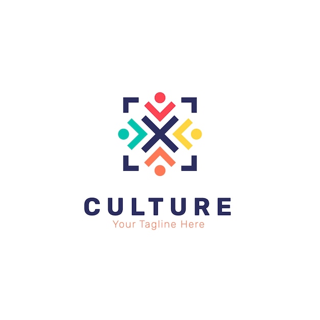 Free Vector flat design culture  logo template