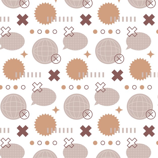 Flat design cutout collage pattern