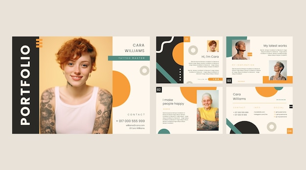 Free vector flat design cv template