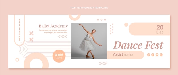 Flat design dance show template