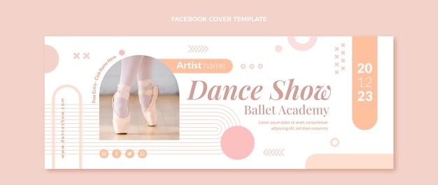 Flat design dance show template