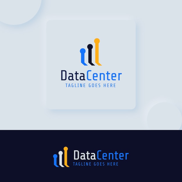 Free Vector flat design data logo template