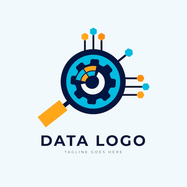 Free vector flat design data logo template