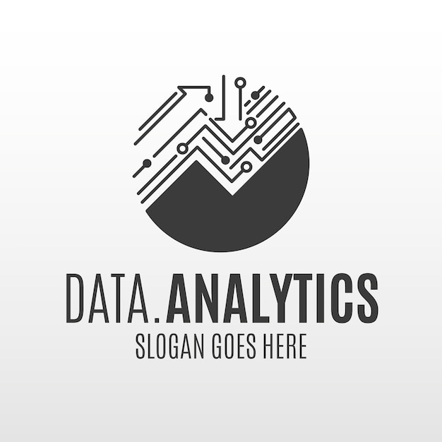 Flat design data logo template