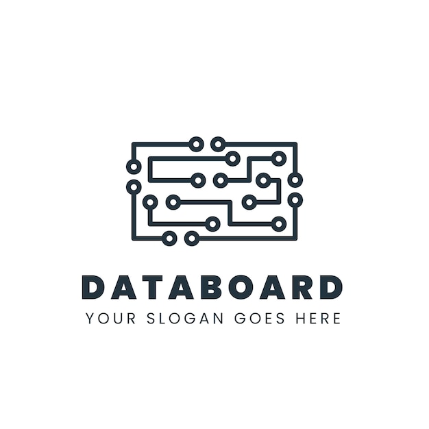 Free Vector flat design data logo template