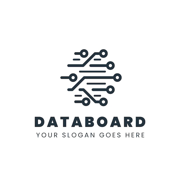 Flat design data logo template