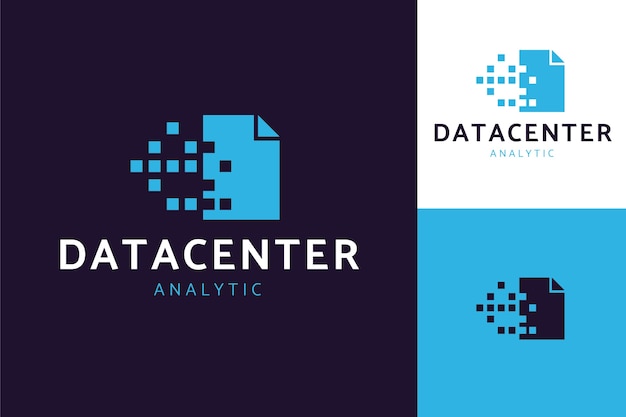 Free Vector flat design data logo template