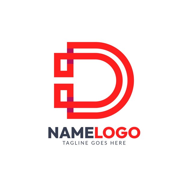 Flat design dd logo design