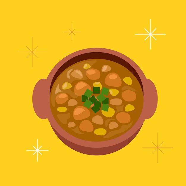 Free Vector flat design delicious locro illustration