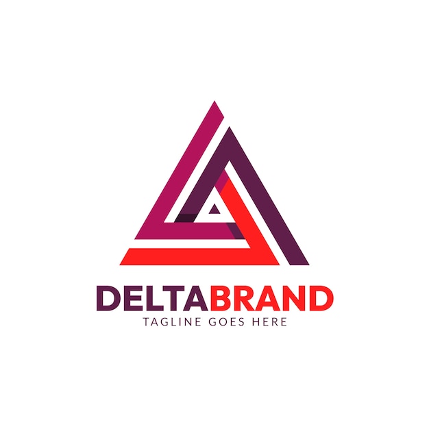 Free Vector flat design delta logo design