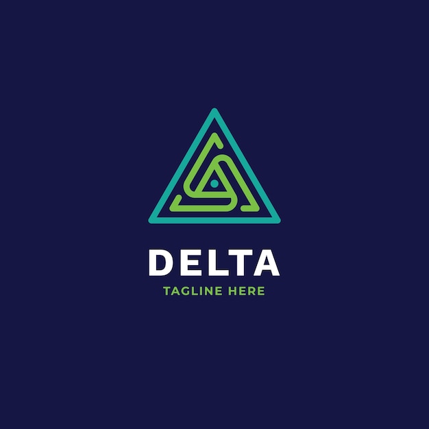 Free Vector flat design delta logo design