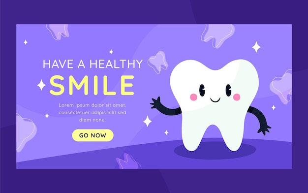 Flat design dental clinic facebook post