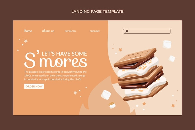 Free Vector flat design dessert landing page