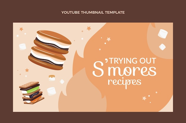 Free Vector flat design dessert youtube thumbnail