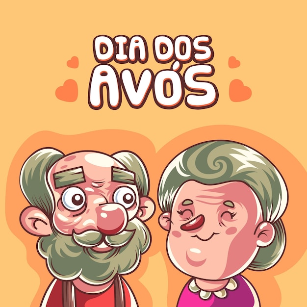 Flat design dia dos avos concept