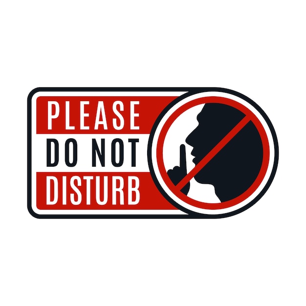 Free Vector flat design do not disturb sign illustration