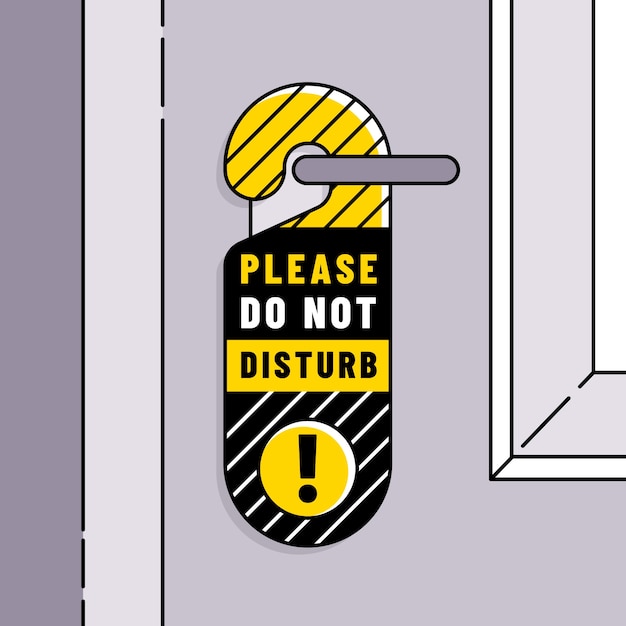 Free Vector flat design do not disturb sign illustration