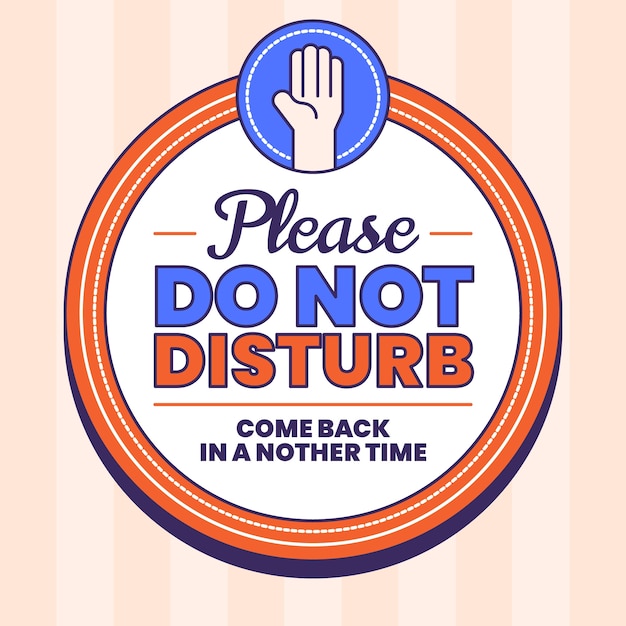 Free Vector flat design do not disturb sign illustration