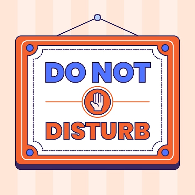 Free vector flat design do not disturb sign illustration