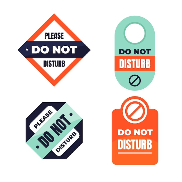 Free Vector flat design do not disturb  sign illustration