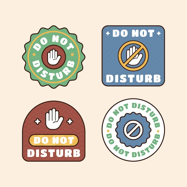 Free Vector flat design do not disturb  sign illustration