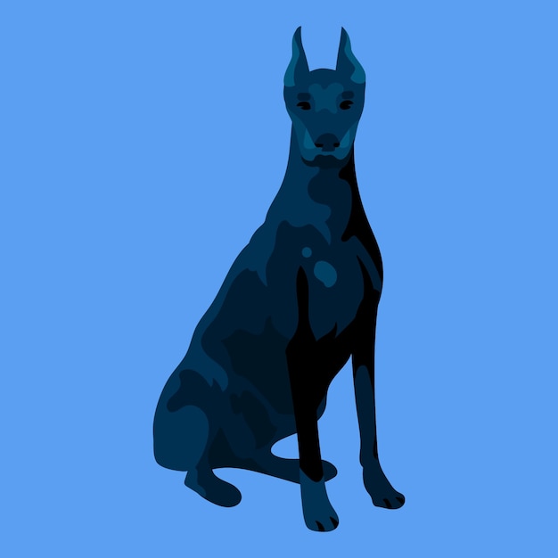 Free Vector flat design dog illustration