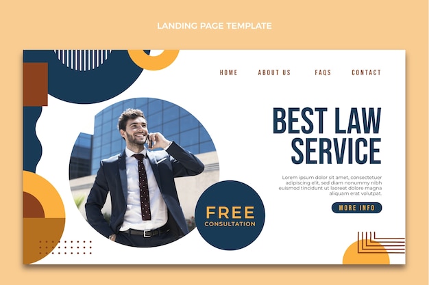 Free Vector flat design dynamic law firm landing page