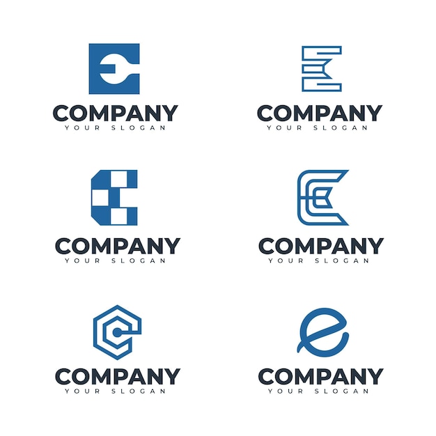 Flat design e logo collection