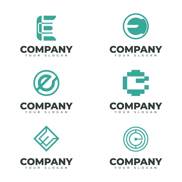 Flat design e logo collection