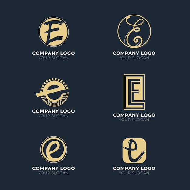 Flat design e logo collection