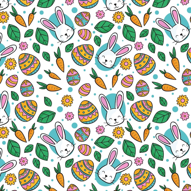 Flat design easter pattern