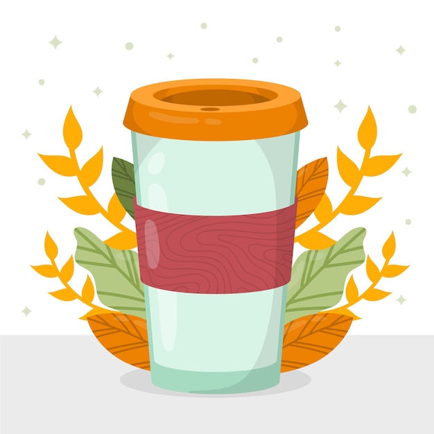 Free vector flat design of eco cup illustration