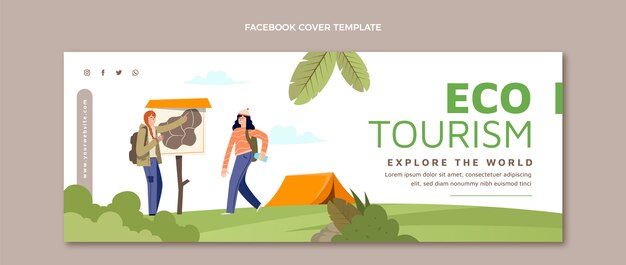 Flat design ecotourism design template