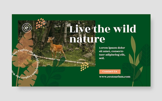 Free Vector flat design ecotourism facebook template