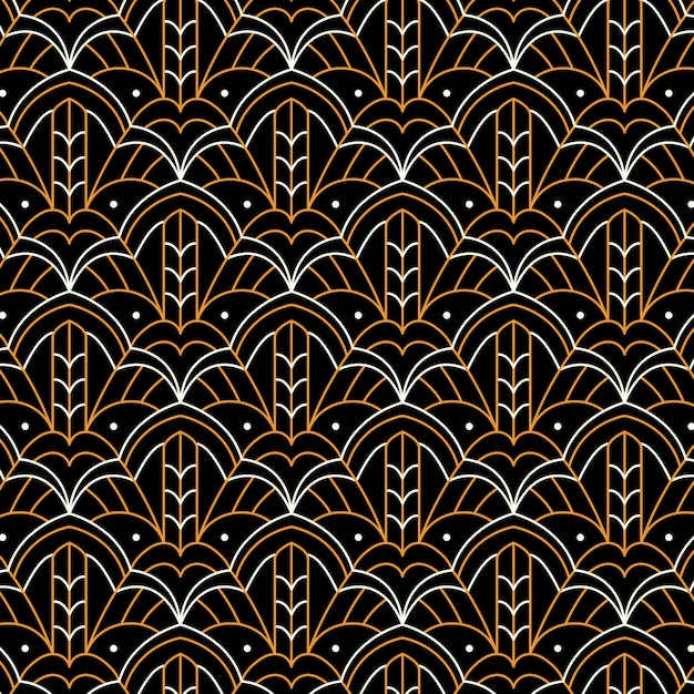 Free vector flat design elegant art deco pattern