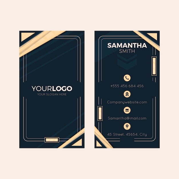 Free Vector flat design elegant business card