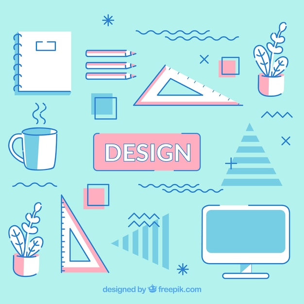 Free Vector flat design elements background