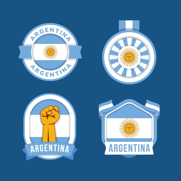 Free vector flat design elements collection for argentinian may 25 revolution